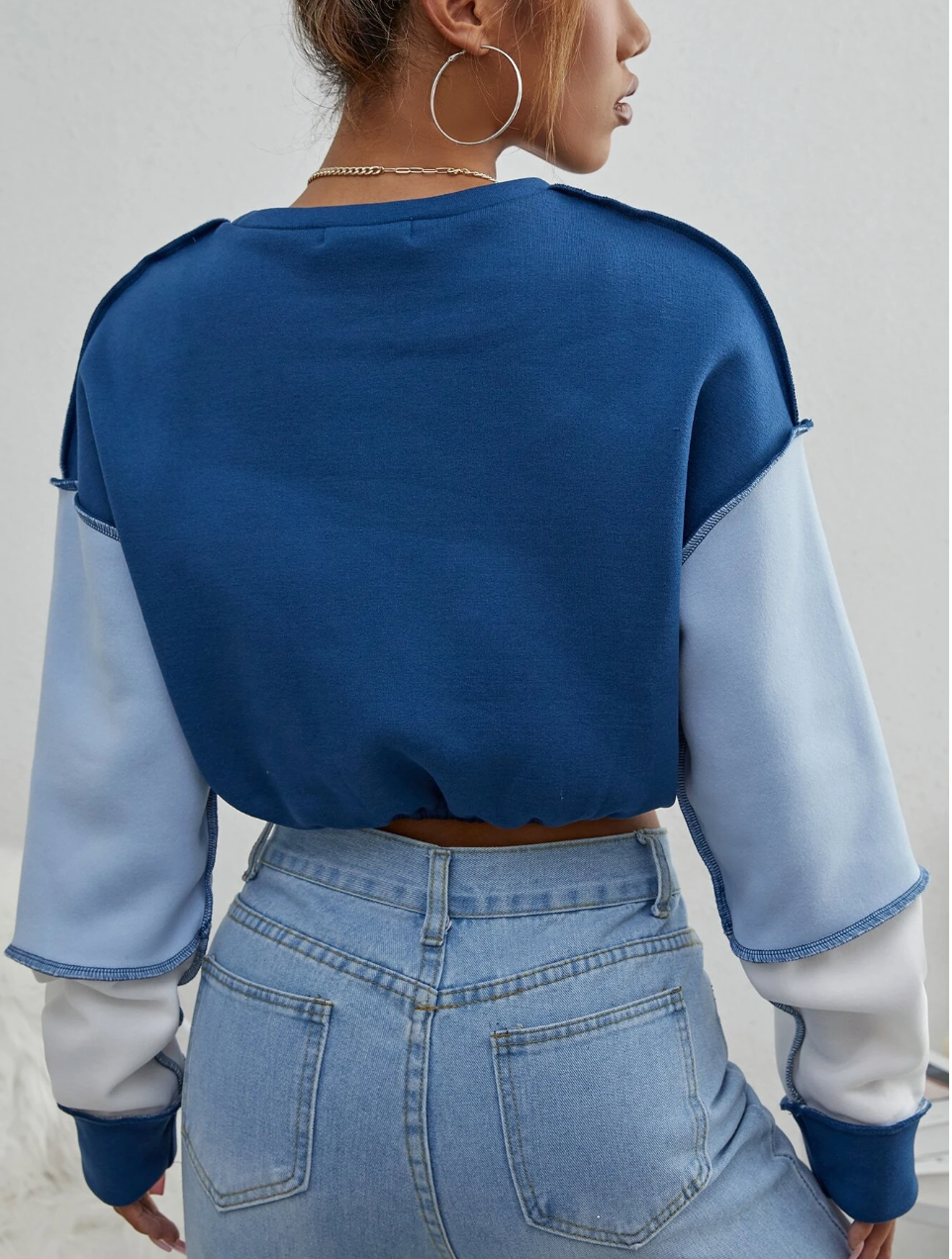 Off/Air Blues Drools Crop Top