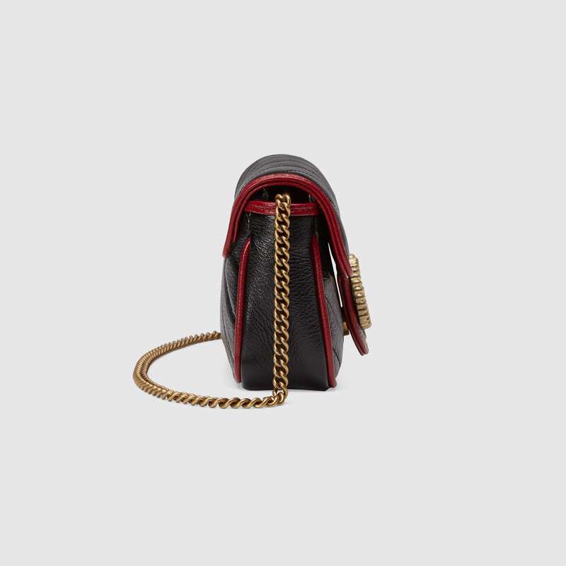 2019 Women Bag Black Gucci GG Marmonts Super Mini Bag Shoulder Bag Messenger Bag Retro Crossbody Bag Designer 574969 0OLFX 8277