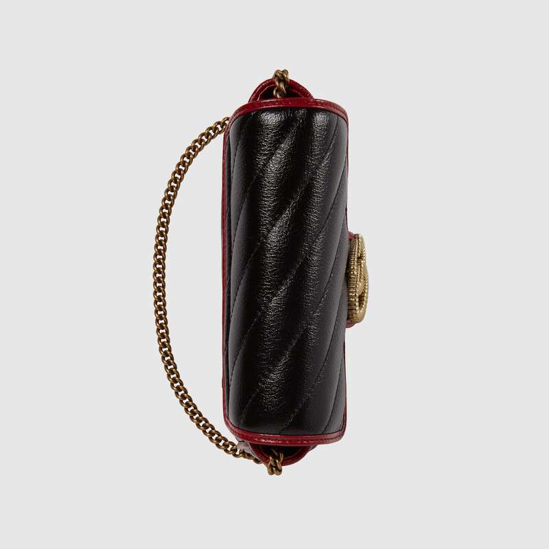 2019 Women Bag Black Gucci GG Marmonts Super Mini Bag Shoulder Bag Messenger Bag Retro Crossbody Bag Designer 574969 0OLFX 8277