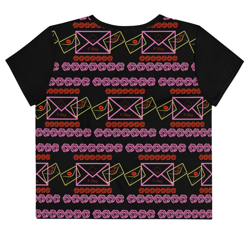 V-Day Print Crop Tee