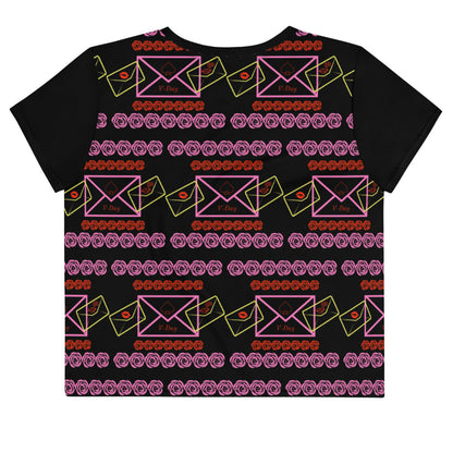 V-Day Print Crop Tee