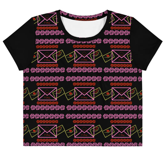 V-Day Print Crop Tee