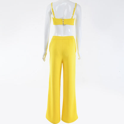 Tobinoone Slim Jumpsuit Women Sexy Slash Neck Bodycon Women Rompers crop trop and pants 2018 Summer Festival two piece Jumpsuit