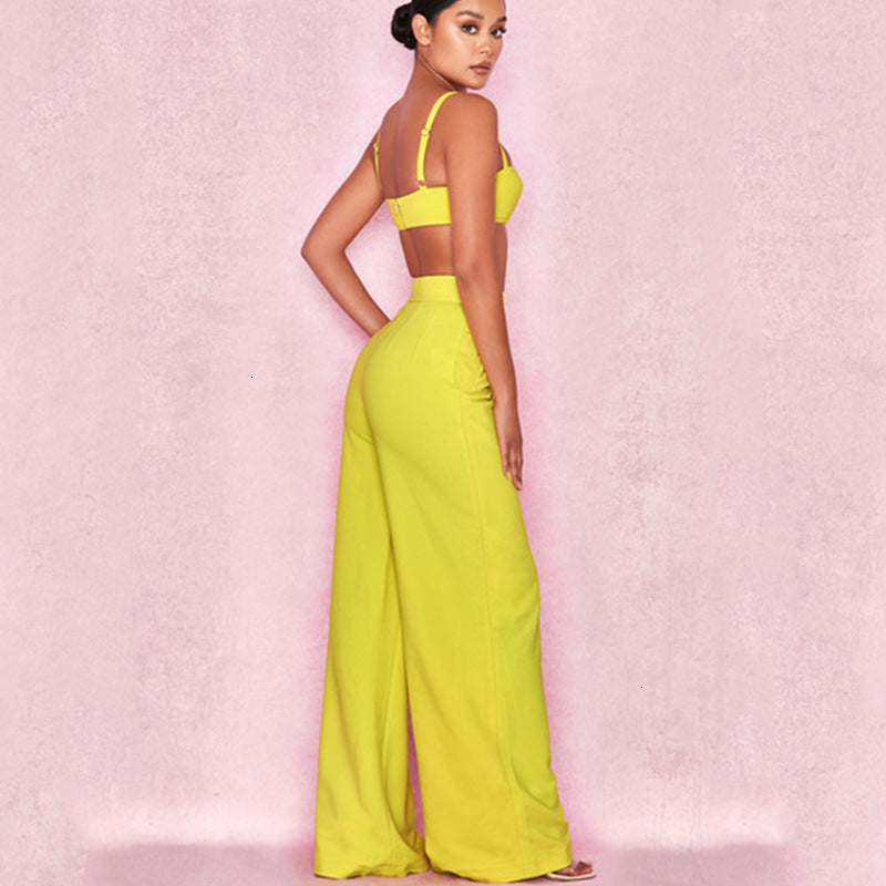 Tobinoone Slim Jumpsuit Women Sexy Slash Neck Bodycon Women Rompers crop trop and pants 2018 Summer Festival two piece Jumpsuit