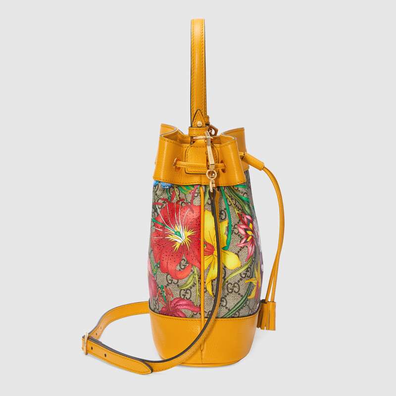 Women Bag For Gucci Ophidia GG Flora Bucket Bag Retro ‎550621 HV8HC 9782 Leather Handbag Casual Shoulder Messenger Bags Ladies