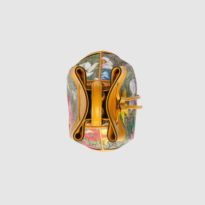 Women Bag For Gucci Ophidia GG Flora Bucket Bag Retro ‎550621 HV8HC 9782 Leather Handbag Casual Shoulder Messenger Bags Ladies