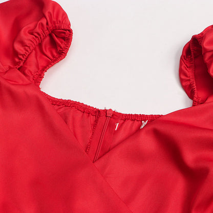 Warm Spring -half shoulder dress