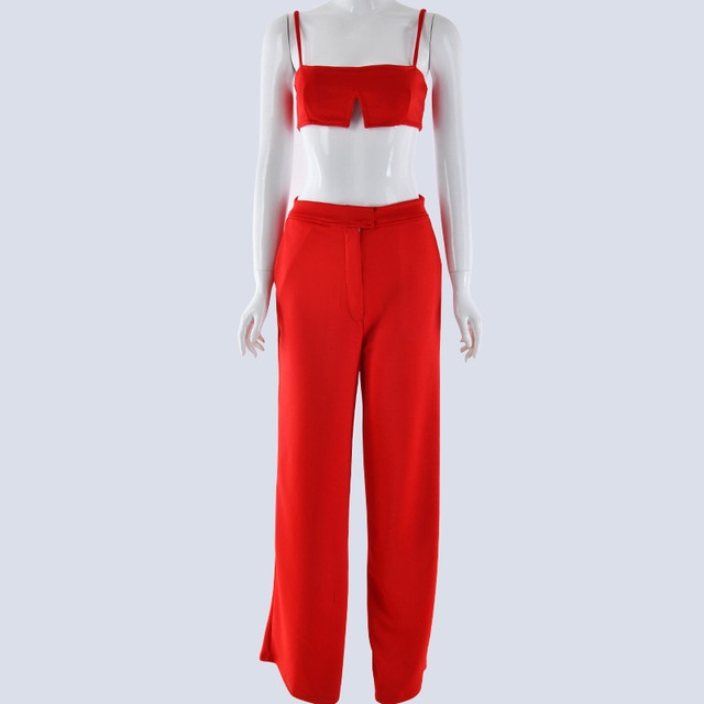 Tobinoone Slim Jumpsuit Women Sexy Slash Neck Bodycon Women Rompers crop trop and pants 2018 Summer Festival two piece Jumpsuit