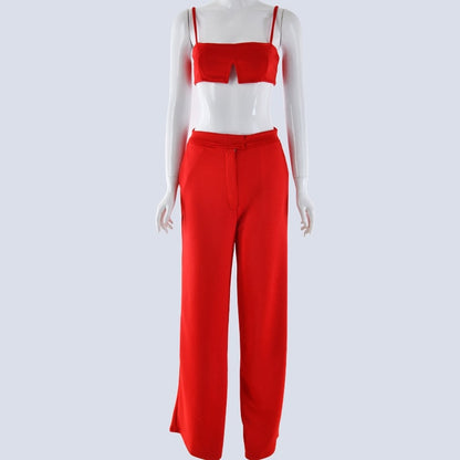 Tobinoone Slim Jumpsuit Women Sexy Slash Neck Bodycon Women Rompers crop trop and pants 2018 Summer Festival two piece Jumpsuit